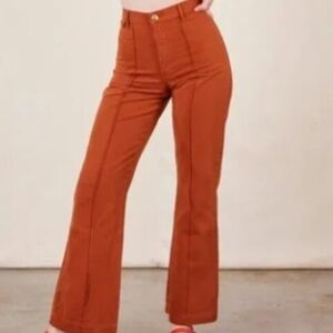 Burnt Terracotta Western Big Bud Pants Size Large